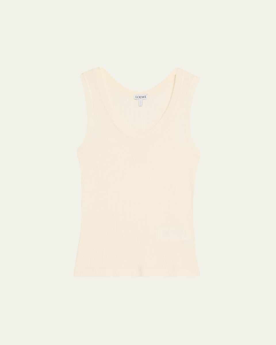 Anagram Logo Ribbed Tank Top
